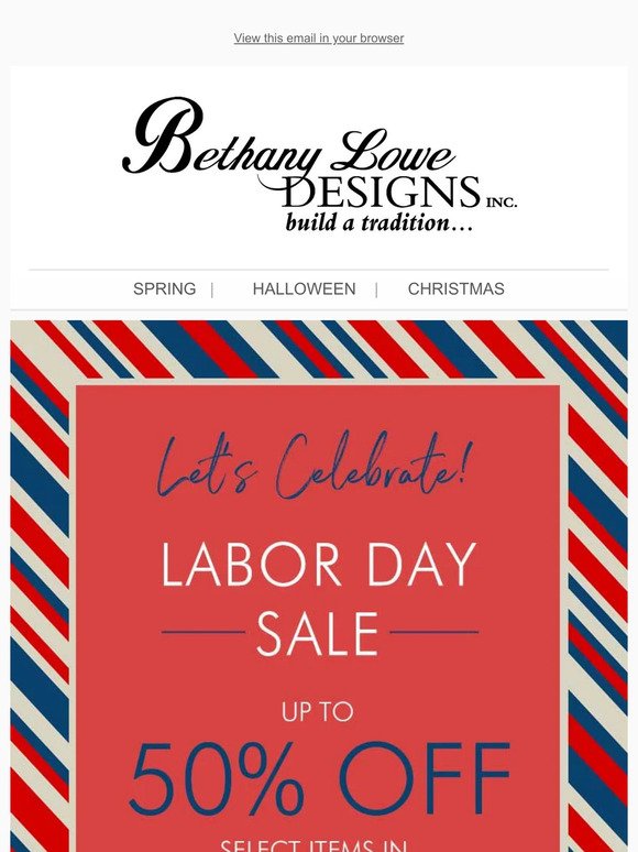 Reminder...Labor Day Sale!
