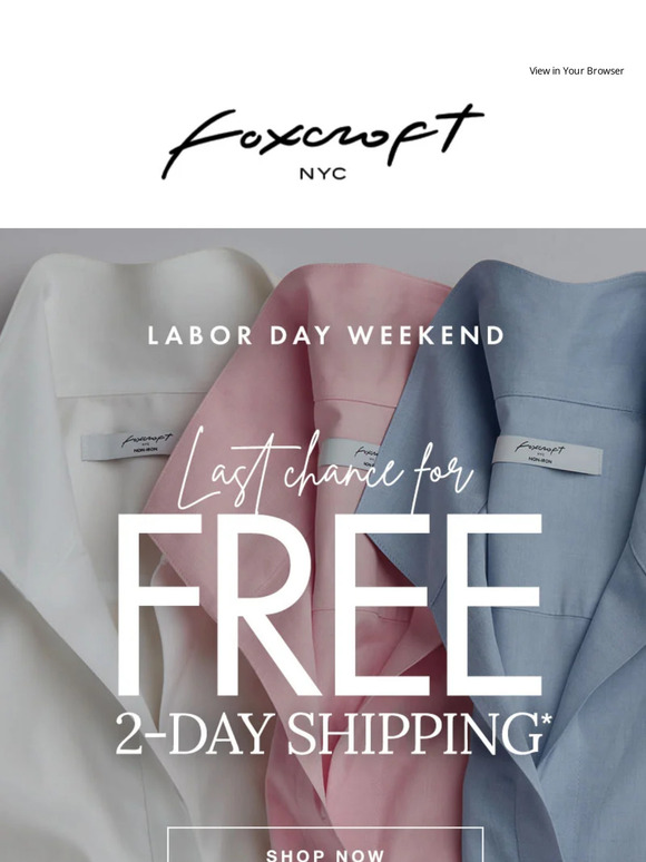FINAL HOURS: FREE 2-day shipping end tonight!