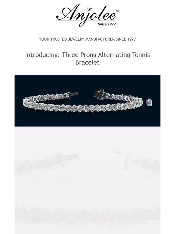 Introducing: Three Prong Alternating Tennis Bracelet