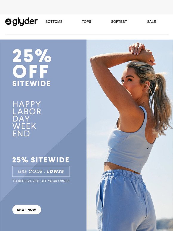 25% Sitewide – Labor Day Weekend Ends Tonight 🚨