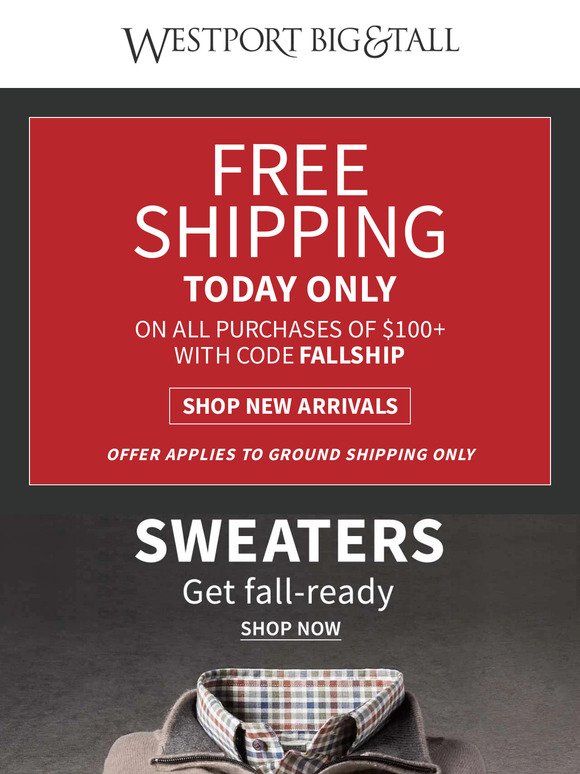Get FREE Shipping Today Only!