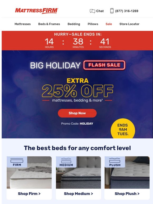 Celebrate better zzz's with our Big Holiday Flash Sale 🥳