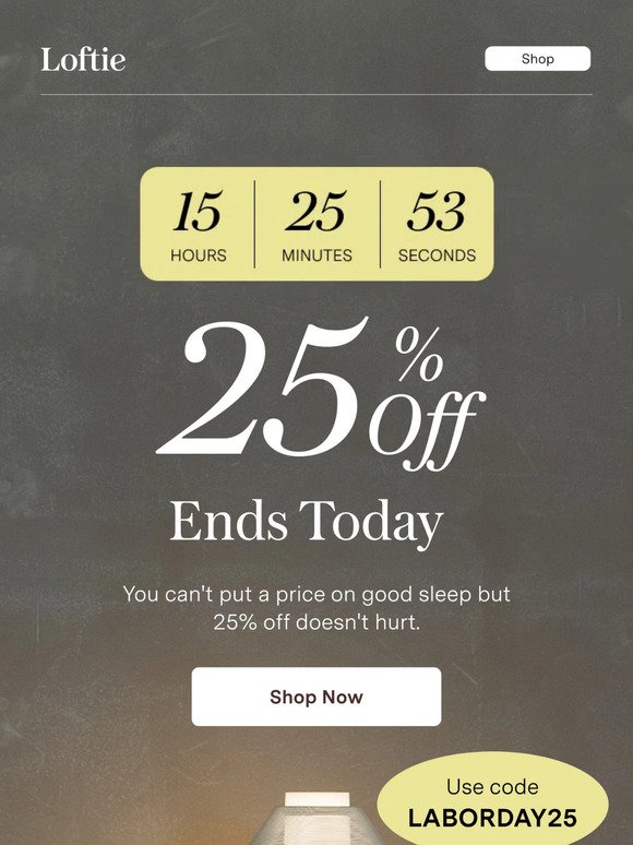 Ends today: 25% OFF!