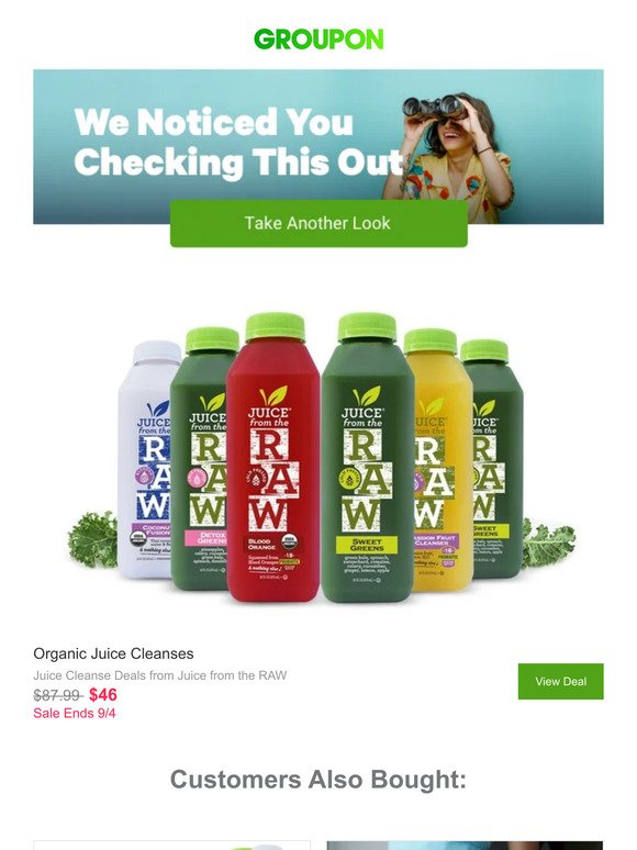 ❀ 2-, 3-, or 5-Day Organic Juice Cleanses from Juice from the RAW (Up to 66% Off) ❀ is Still Waiting for You!