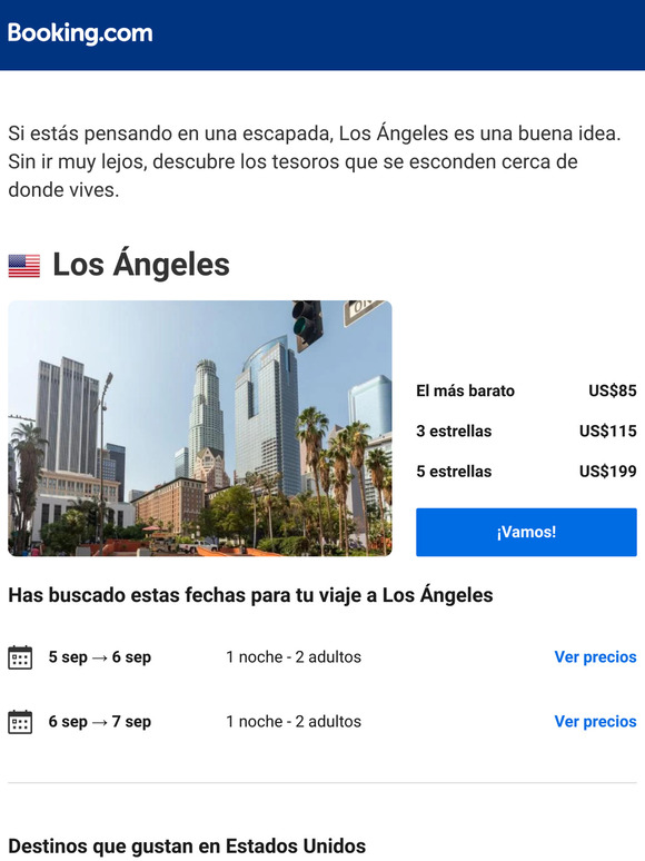 Ofertas en Los Ángeles desde US$85 para tus fechas