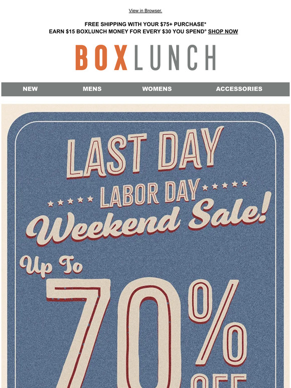 Our Labor Day sale ends today! Shop now