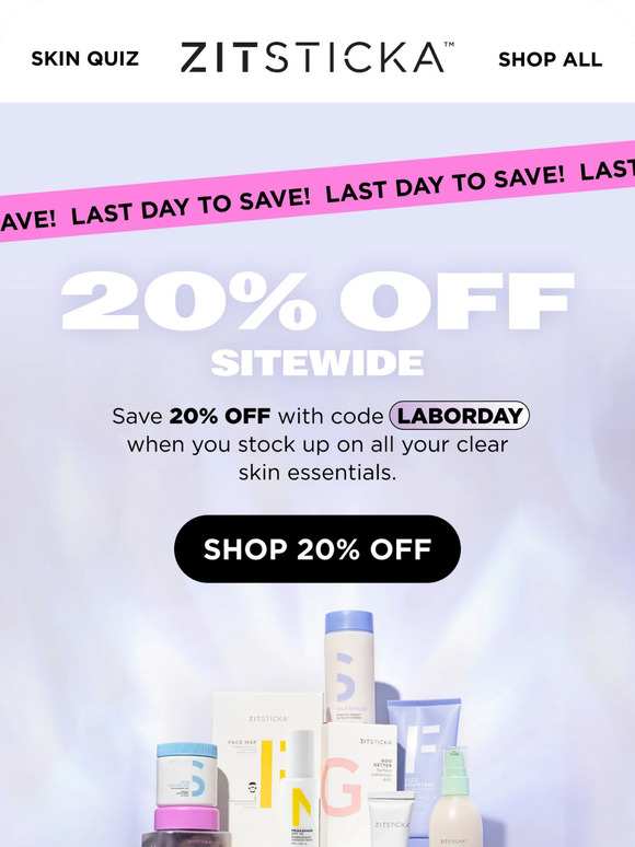 🗣 LAST DAY FOR 20% OFF!