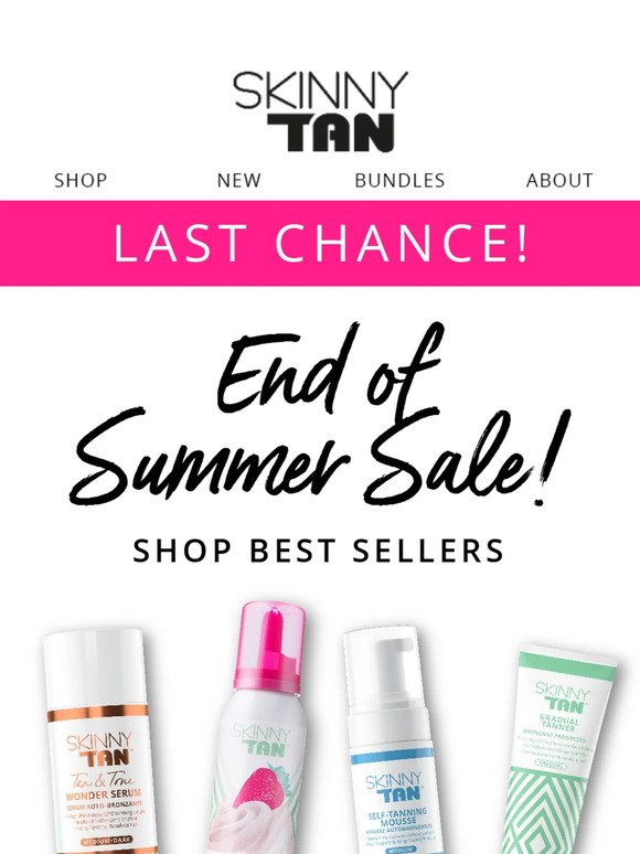 Last Chance: Shop the End of Summer Sale!