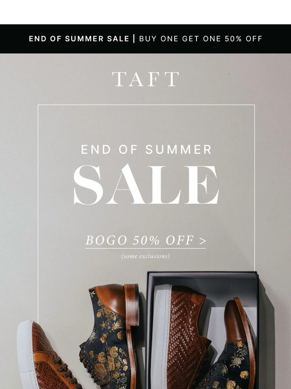 Taft Clothing Inc. Email Newsletters Shop Sales, Discounts, and Coupon