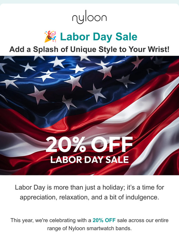 🇺🇸 This Labor Day: Dive into 20% OFF at Nyloon!