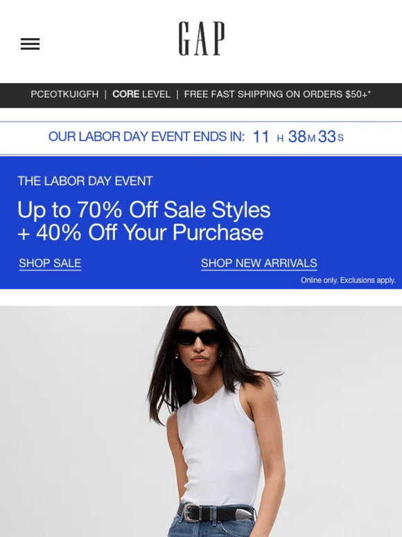 Gap Email Newsletters: Shop Sales, Discounts, and Coupon Codes