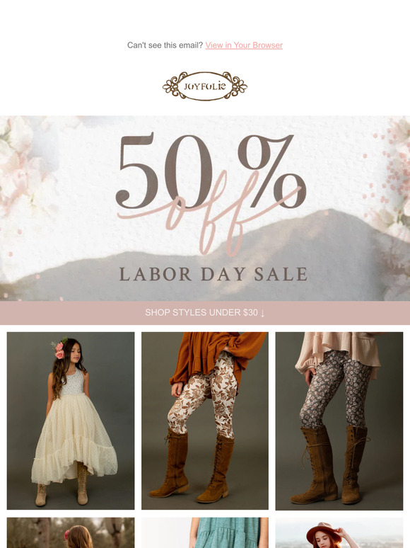 Labor Day Sale: Styles Under $30! ⏳