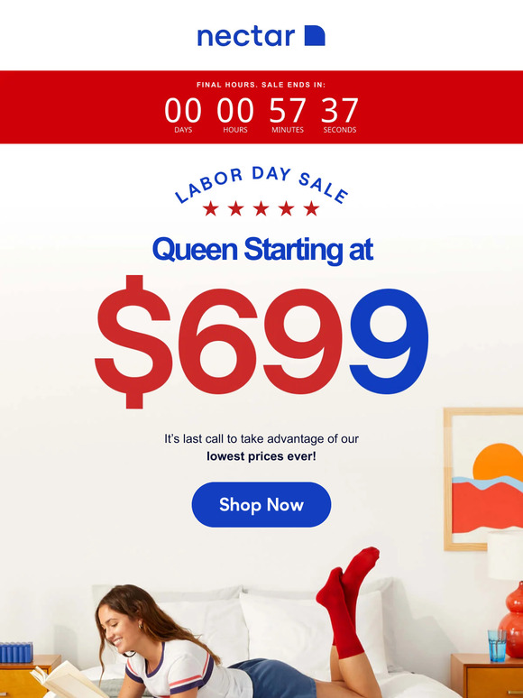 Nectar Sleep Final Call for 33 off Everything 📣 Milled