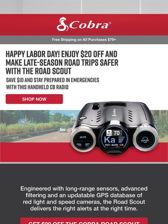 Happy Labor Day! Enjoy $20 Off and Make Late-Season Road Trips Safer with the Road Scout