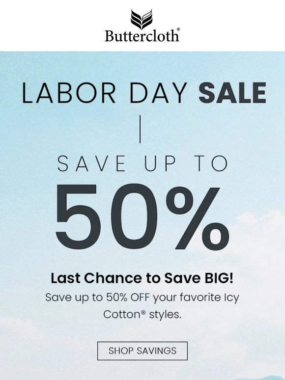 🇺🇸 Labor Day Finale: Last Call for 50% Off! 🇺🇸