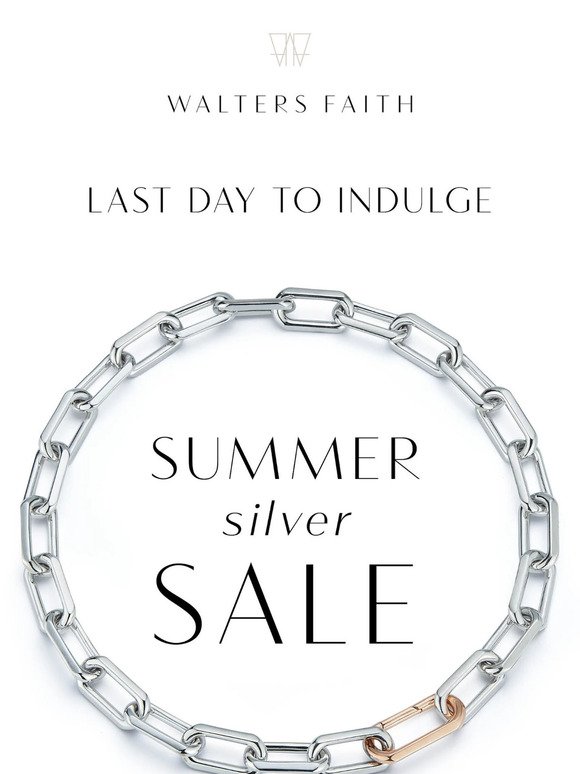 Our Sterling Silver Sale Ends Tonight