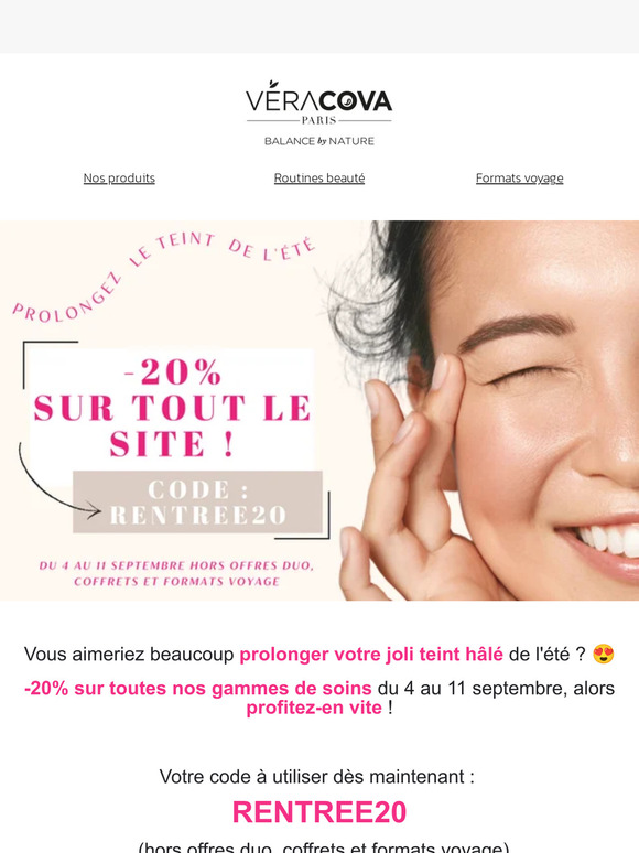 20% pour ensoleiller la rentrée ! ☀️🌴🌞