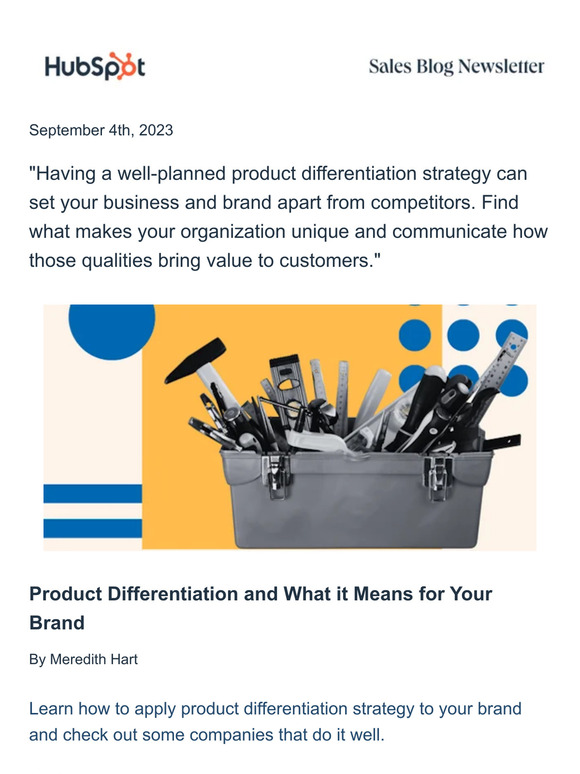 HubSpot Product Differentiation and What It Means for Your Brand Milled