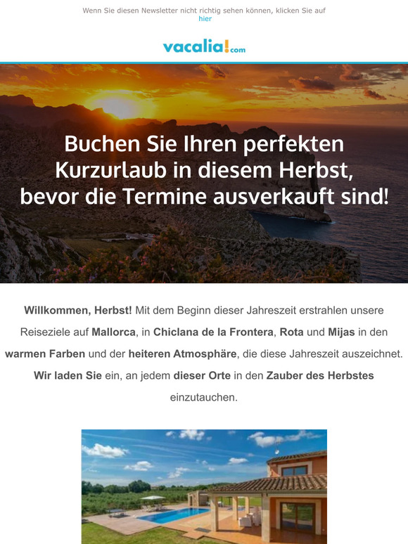 Buchen Sie Ihren perfekten Kurzurlaub in diesem Herbst, bevor die Termine ausverkauft sind!