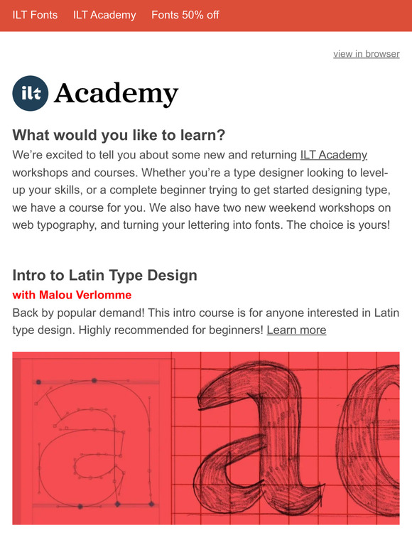 Announcing our fall line up of workshops and courses 🎓