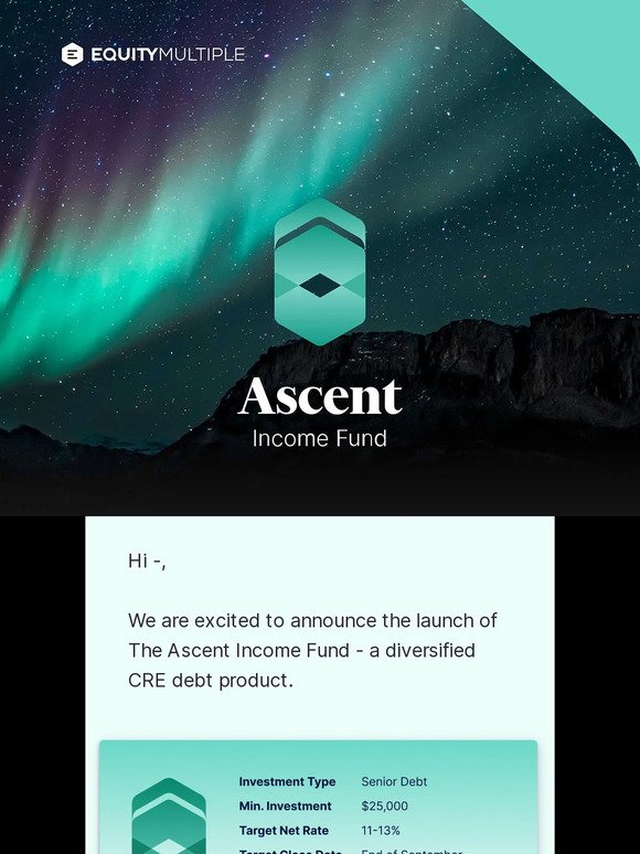 Investing Now Open: Ascent Income Fund