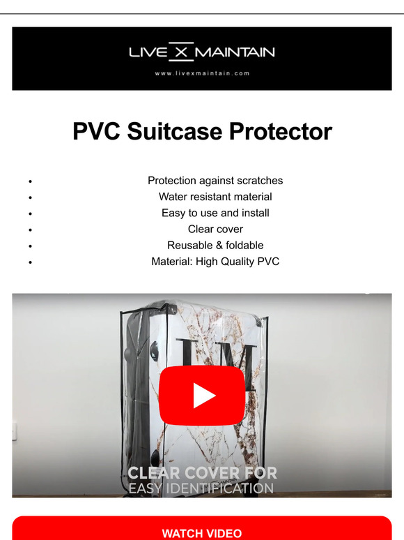 Live X Maintain This Protects Your Suitcase From Scratches Milled