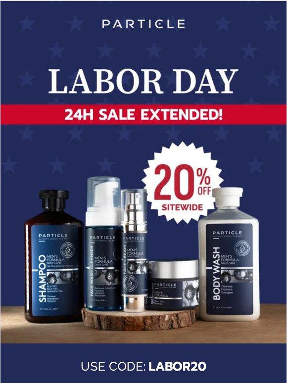 24H Extension! Labor Day Sale Continues!