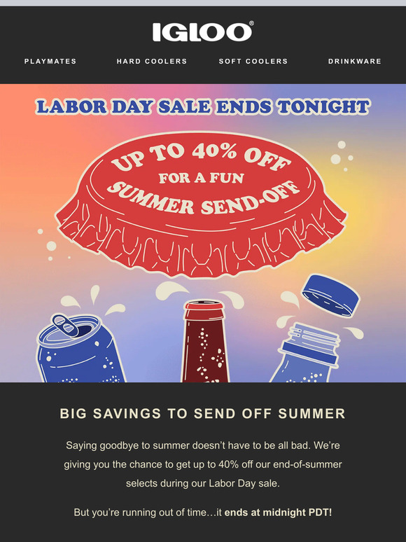 Labor day hot sale cooler sale