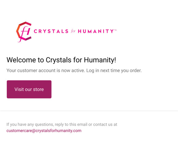 Crystals for Humanity | Gem-Water - Wholesale Account Confirmation