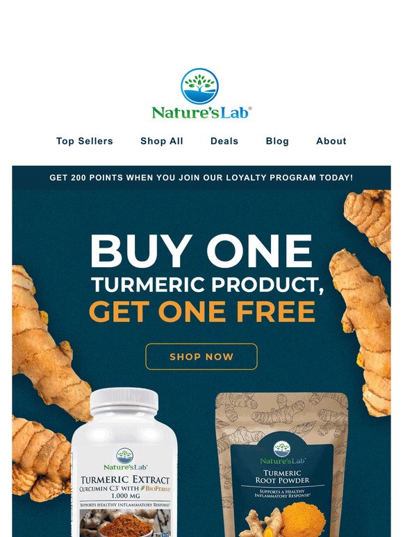 Limited Time: Buy 1, Get 1 FREE on Turmeric Products!