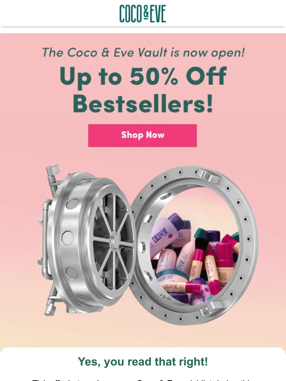 The Vault is OPEN - up to 50% off
