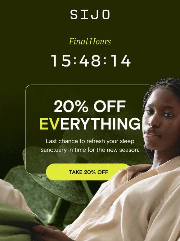 20% off is drifting away 💤