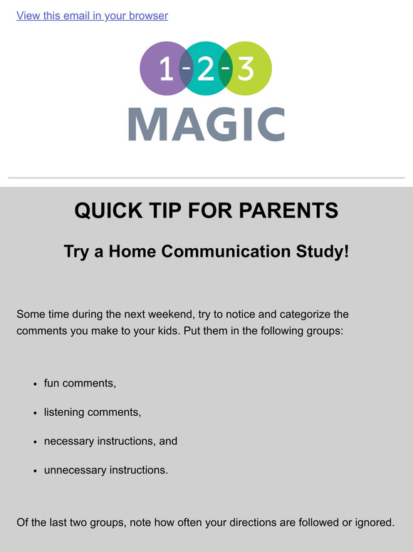 1-2-3 Magic: Listening is a Parent's Best Bonding Tool