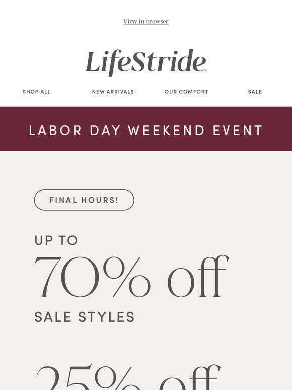 LAST DAY! Up to 70% off + Free shipping