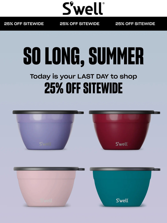 LAST CHANCE: 25% Off Sitewide
