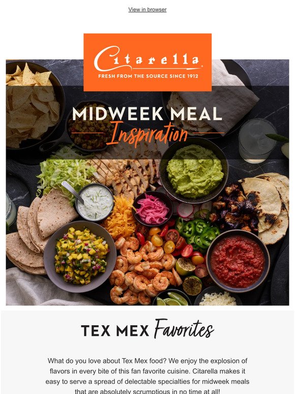 Midweek Meal Inspiration – Tex Mex Favorites!