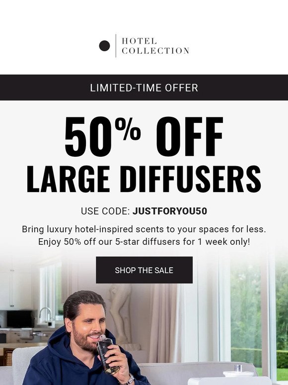 Limited Time Alert: 50% Off Large Diffusers