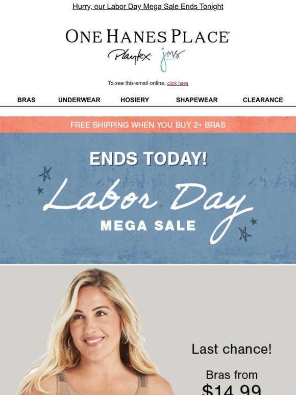 FINAL DAY! Bras from $14.99 + Shapers 40% Off