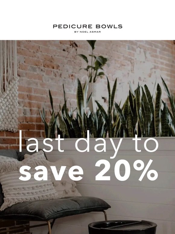 Last Chance to Save 20%