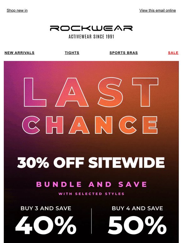 Last Chance | Up To 50% Off Sitewide*