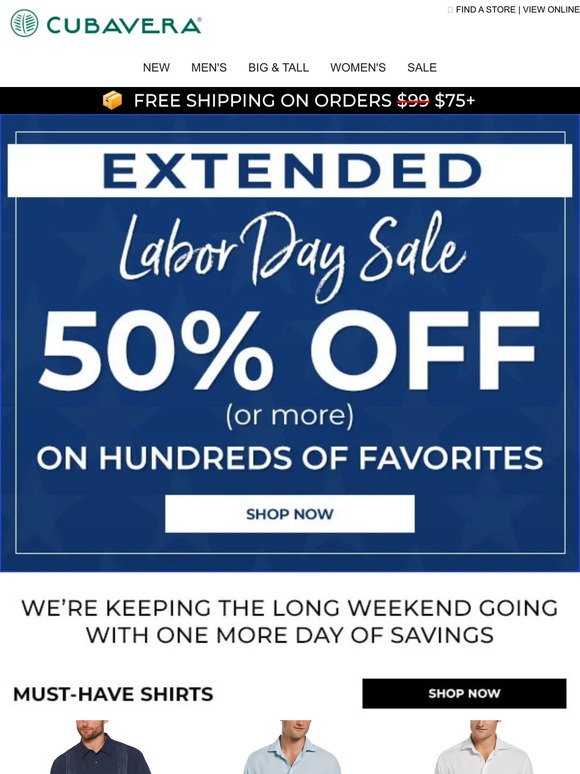 ONE MORE DAY: Labor Day Sale Extended!