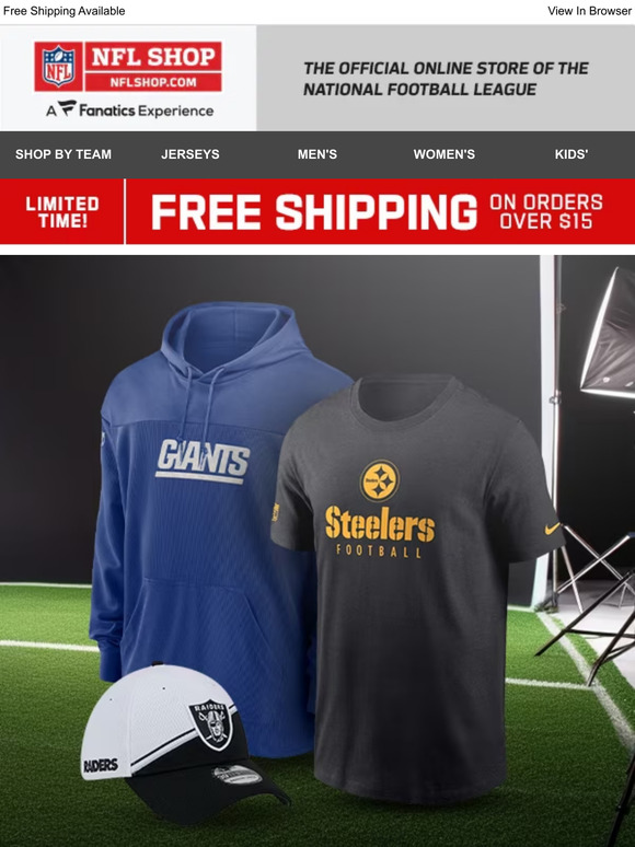 Time To Gear Up >> 25% Off Ends Tonight! - NFL Shop