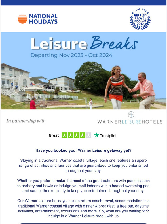 National Holidays Warner Leisure holidays from only £139 Milled