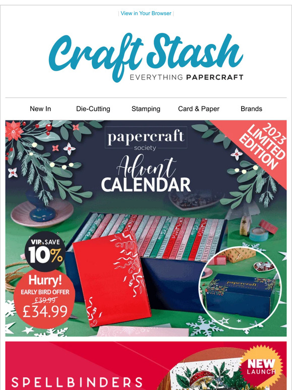 Craft Stash Papercraft Society Advent Calendar PreOrder Now! Milled