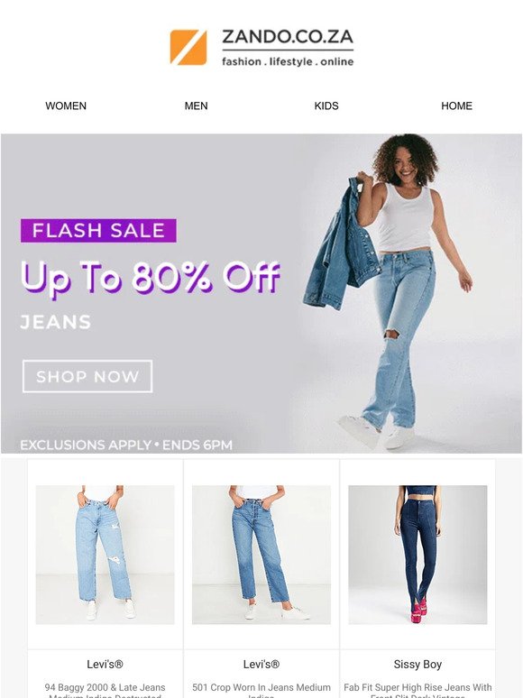ATTN ⚡ Jeans Up to 80% Off until 6pm 👖