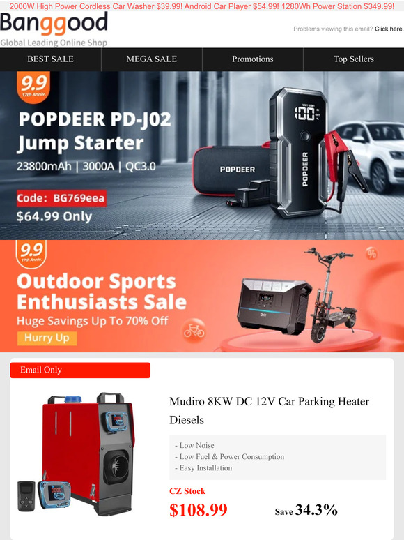[17Annv Outdoor Sale!] 36V Electric MTB 30Pcs EU ONLY €899! 30Pcs Limited 23800mAh QC3.0 Charge Jump Starter $64.99!,Hurry to Grab!