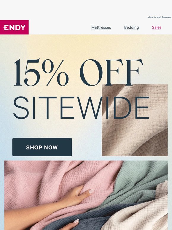 Last chance to save 15% sitewide!