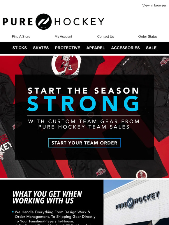 Hey, Start The Season Strong With Custom Team Gear From Pure Hockey Team Sales