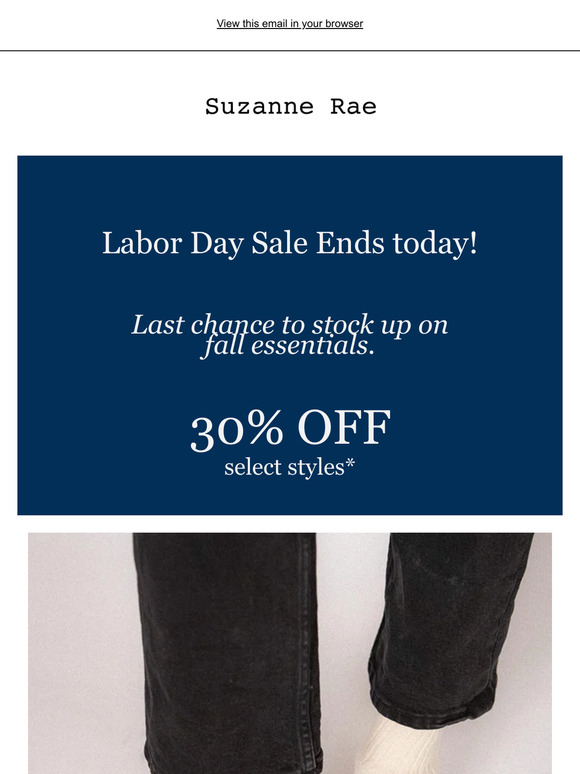 Stock Up on Fall Essentials | Labor Day Sale Ends TODAY