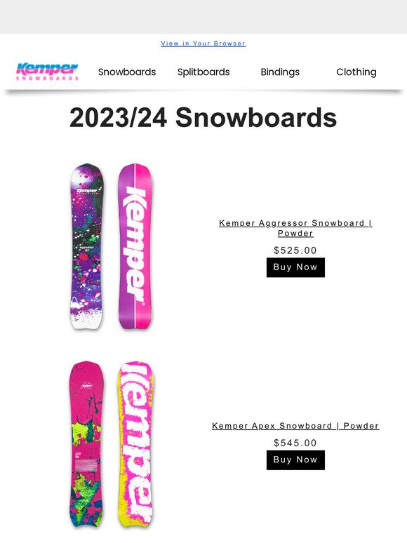 NEW 2023/24 Snowboards